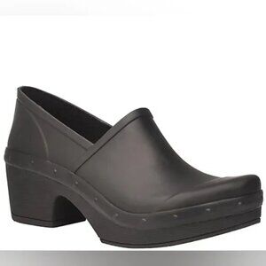 Dansko Richelle Rubber Rain Clogs Scandi Girl Studded Comfort Shoes 37 Black‎